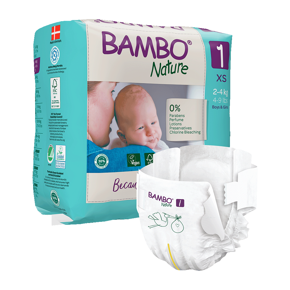 Pieluszki Bambo Nature 1 New Born (2-4 kg, 22szt.)