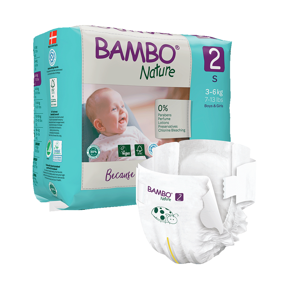 Pieluszki Bambo Nature 2 mini (3-6 kg, 30szt.)