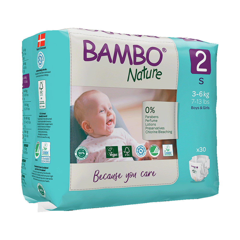 Pieluszki Bambo Nature 2 mini (3-6 kg, 30szt.)