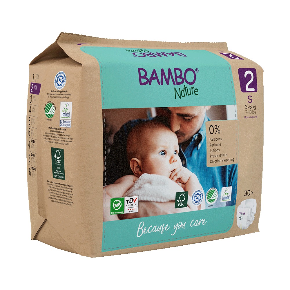 Pieluszki Bambo Nature 2 (3-6 kg, 30szt.)