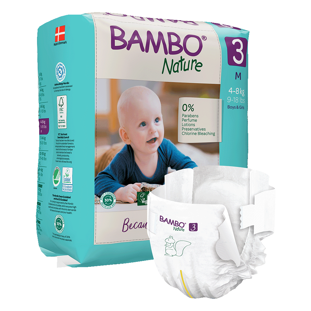 Pieluszki Bambo Nature 3 midi (4-8 kg, 28szt.)