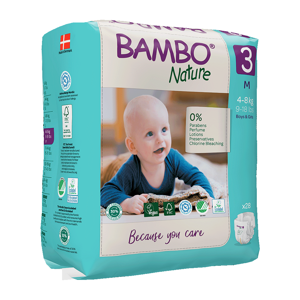 Pieluszki Bambo Nature 3 midi (4-8 kg, 28szt.)