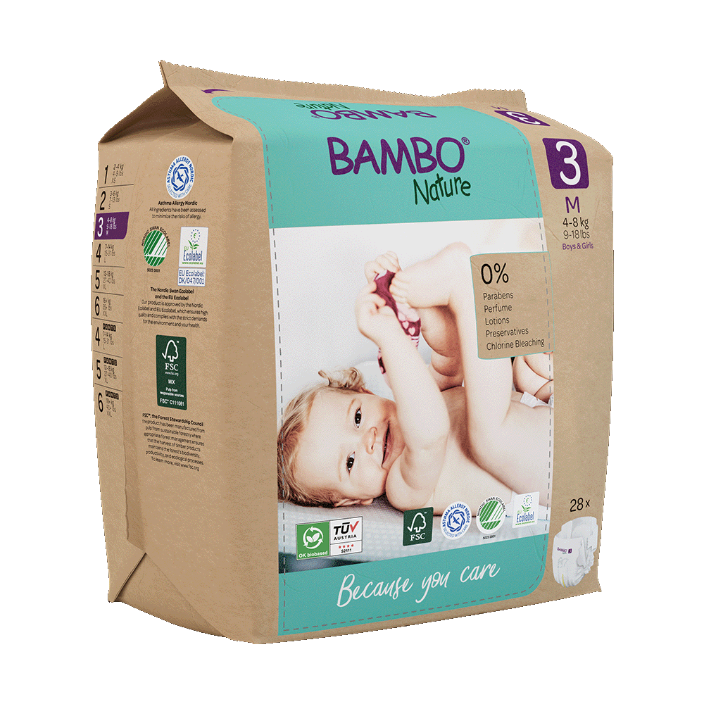 Pieluszki Bambo Nature 3 (7-8 kg, 28szt.)