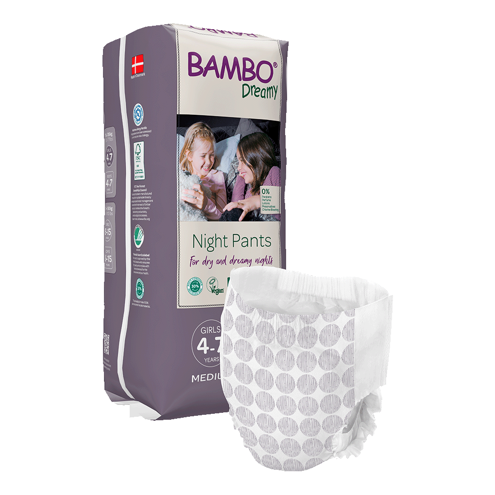 Bambo Dreamy, Night pants, Girls 4-7 Lat (15-35 kg, 10szt.)