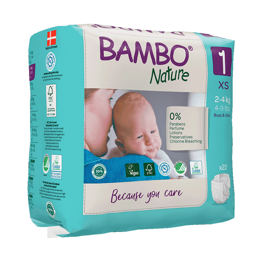 Pieluszki Bambo Nature 1 New Born (2-4 kg, 22szt.)
