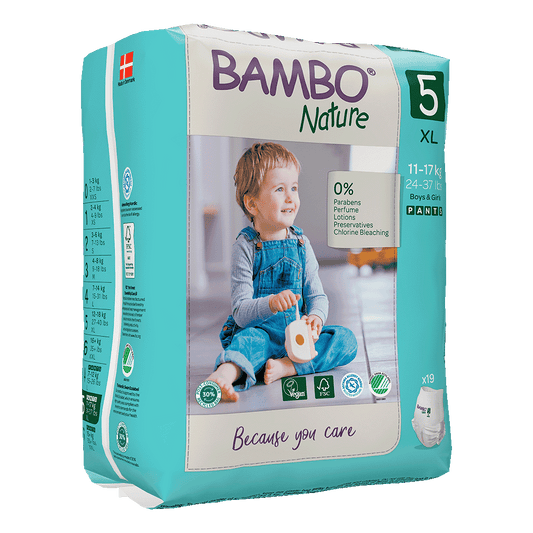 Pieluchomajtki Bambo Nature 5 (12-18 kg, 19szt.)