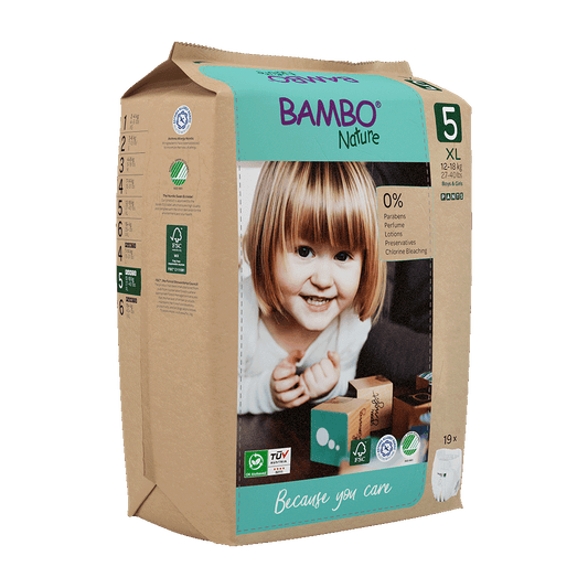 Pieluchomajtki Bambo Nature 5 (12-18 kg, 19szt.)